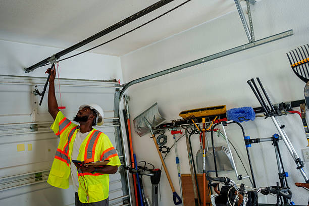 Professional Garage Door Panel Replacement technician working in West Park, CA